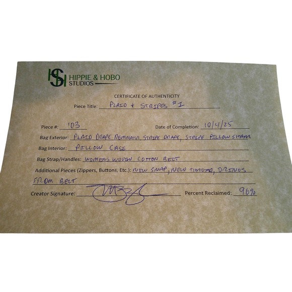 Hippie & Hobo Studios Handmade Tartan Plaid Crossbody Boho‎ Messenger Bag - Picture 6 of 6